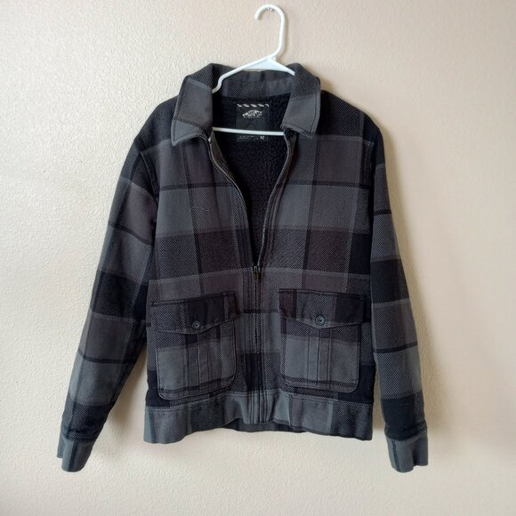 Vans Sherpa Lined Flannel Jacket Streetwear Grunge Y2K Skater Barn Coat - Picture 1 of 6